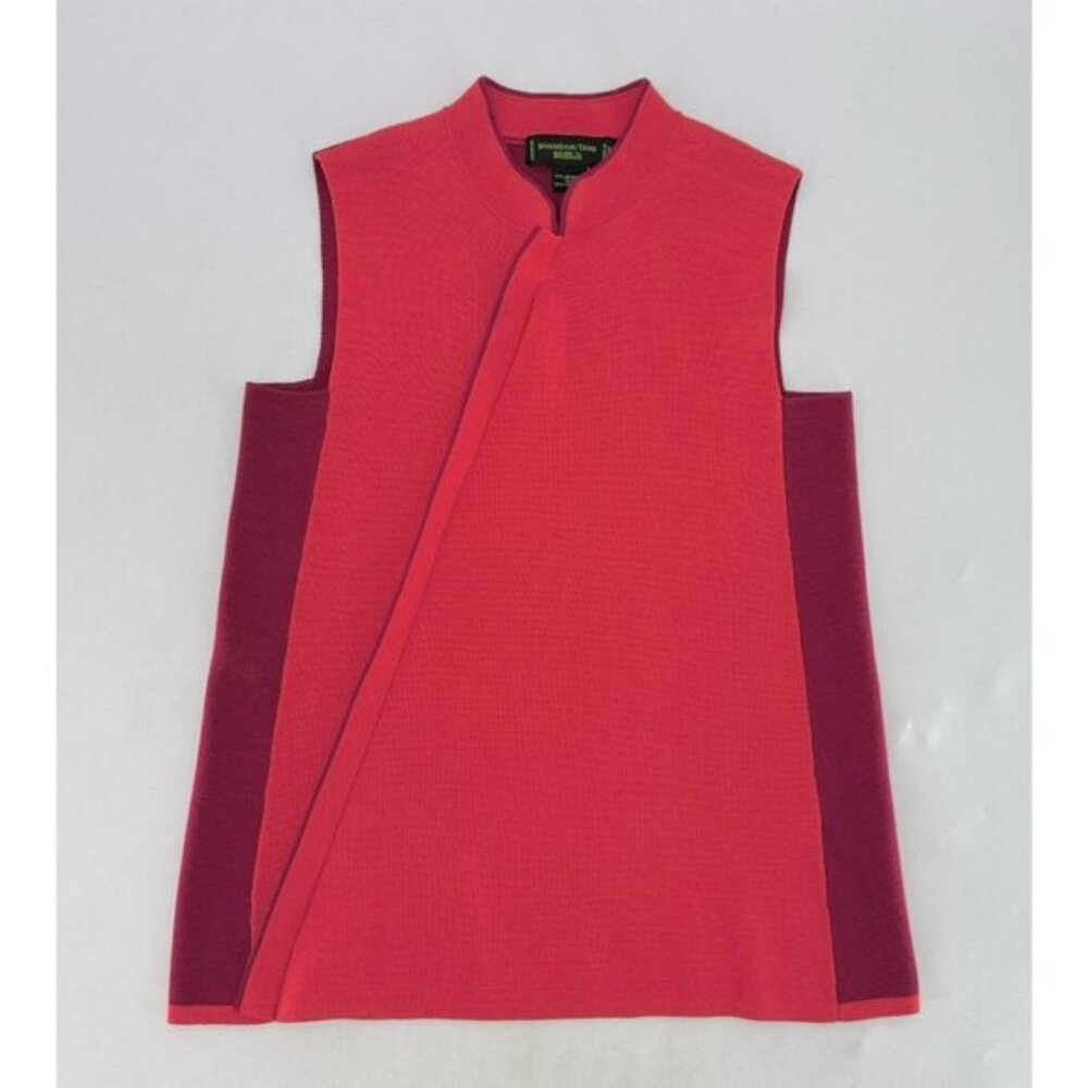 Shanghai Tang Mulberry Silk & Cotton Mandarin Collar Knit Sweater Blouse Size‎ M